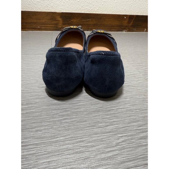 Cole Haan Women's Tova Bow Ballet Style W26822 Navy Suede Like New Size 10.5 - Picture 6 of 7